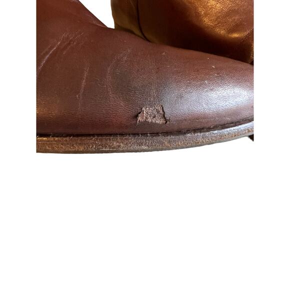 Gucci Leather Slouchy Flat Ankle Boots Brown 8 - Picture 7 of 15